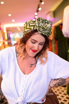 French Turban - Abstract Olive by Jinx the Label
