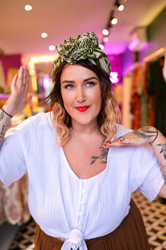 French Turban - Abstract Olive by Jinx the Label