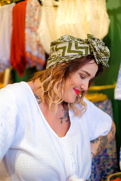 French Turban - Abstract Olive by Jinx the Label
