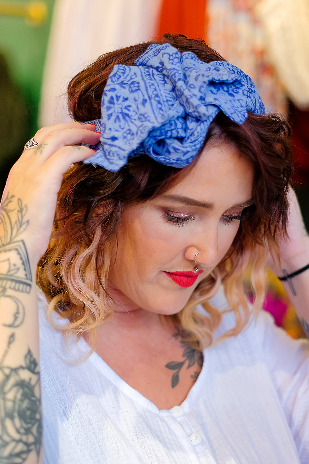 Headband - Aztec Blue by Jinx the Label