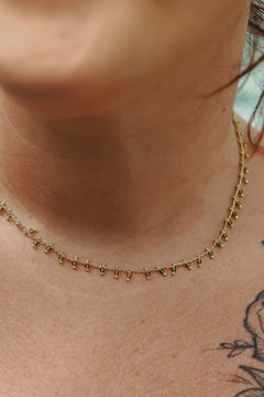 Jade Luxe Necklace - Green Zirconia by Jinx the Label