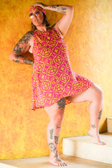 Kita Mini Dress - Tropical Pink by Jinx the Label