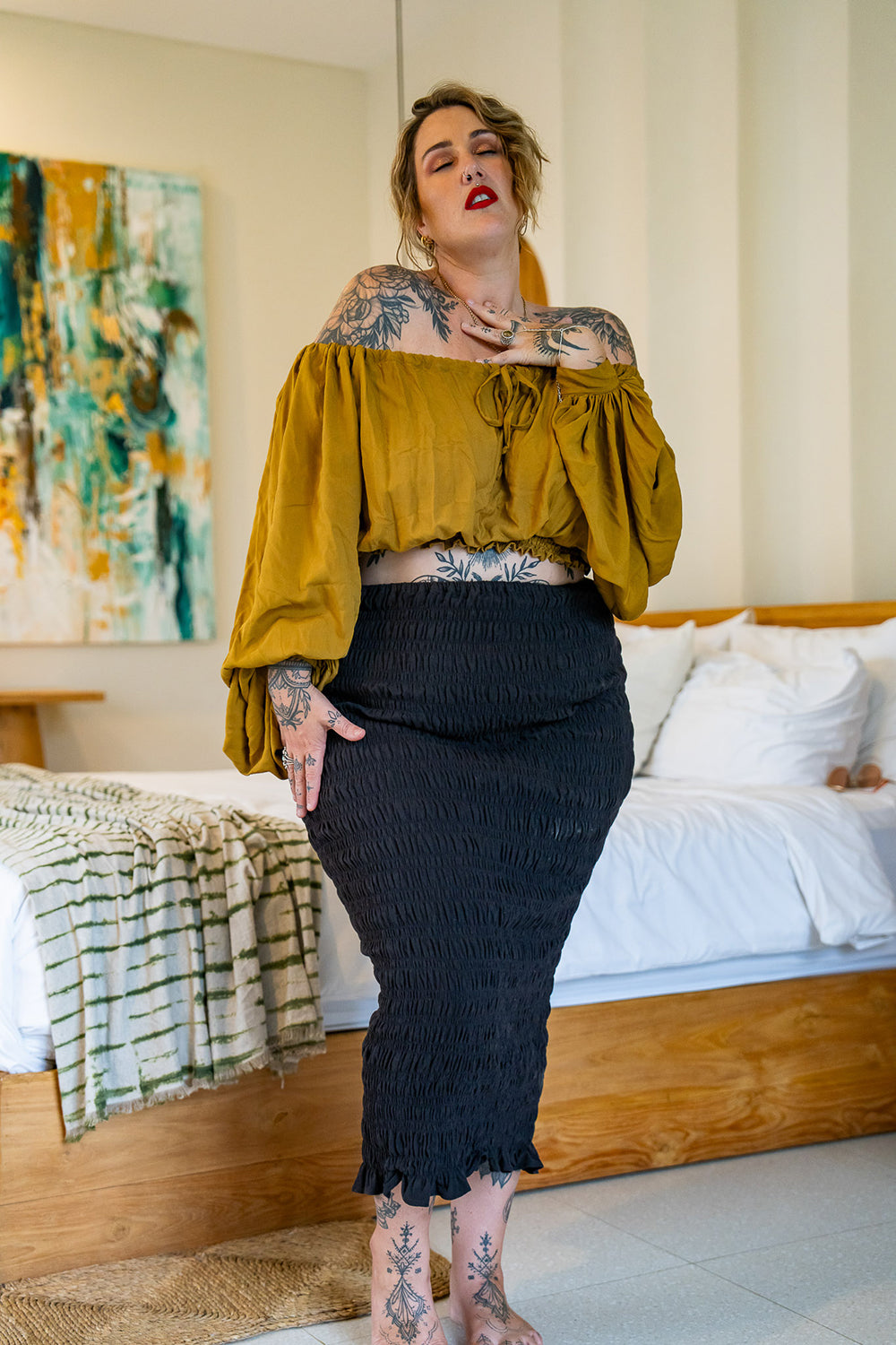 Kristen Long Skirt - Black - Almost Famous by Jinx the Label