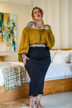 Kristen Long Skirt - Black - Almost Famous by Jinx the Label