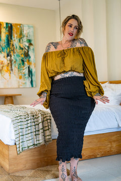 Kristen Long Skirt - Black - Almost Famous by Jinx the Label