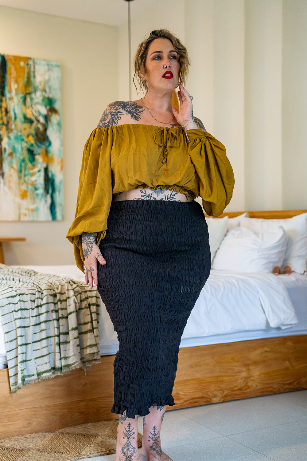 Kristen Long Skirt - Black - Almost Famous by Jinx the Label