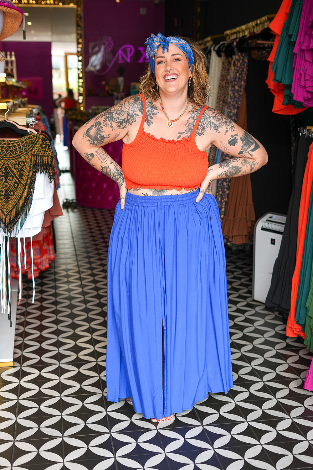 Kristen Crop Top in Valencia by Jinx the Label