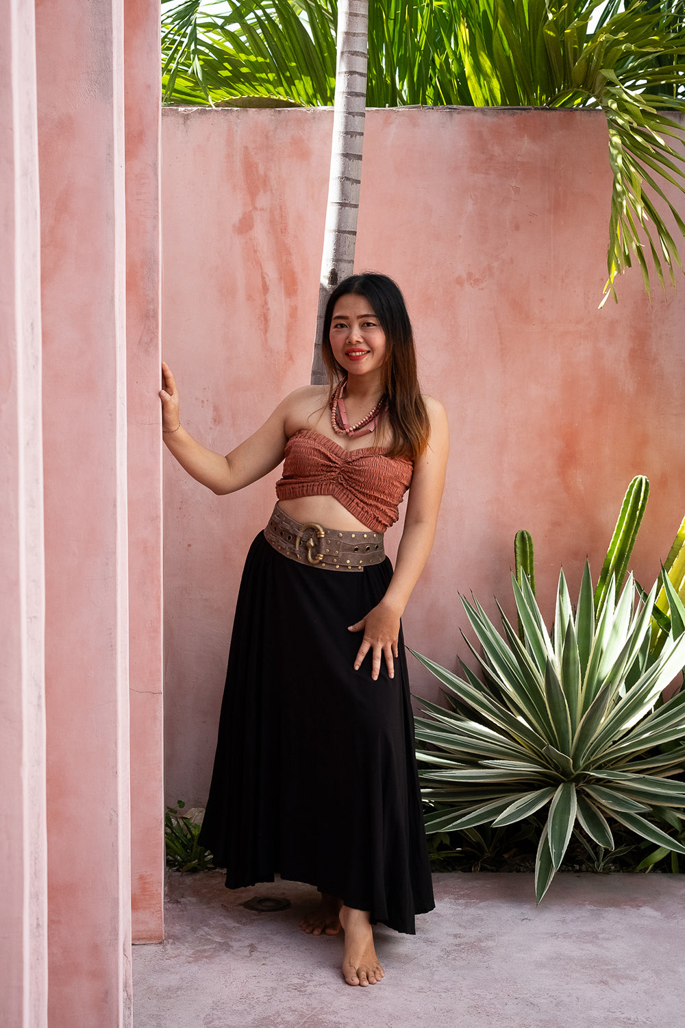 Lexi Crop Top Sleeveless in Dusty Rose | Jinx the Label