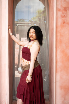 Lexi Crop Top Sleeveless in Wine | Jinx the Label