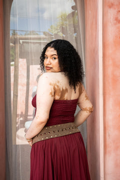 Lexi Crop Top Sleeveless in Wine | Jinx the Label