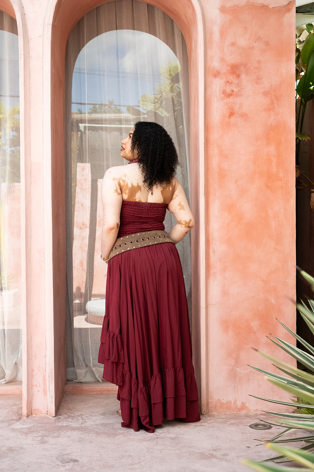 Lexi Crop Top Sleeveless in Wine | Jinx the Label