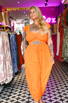 Lexi Crop Top - Bright Orange by Jinx the Label