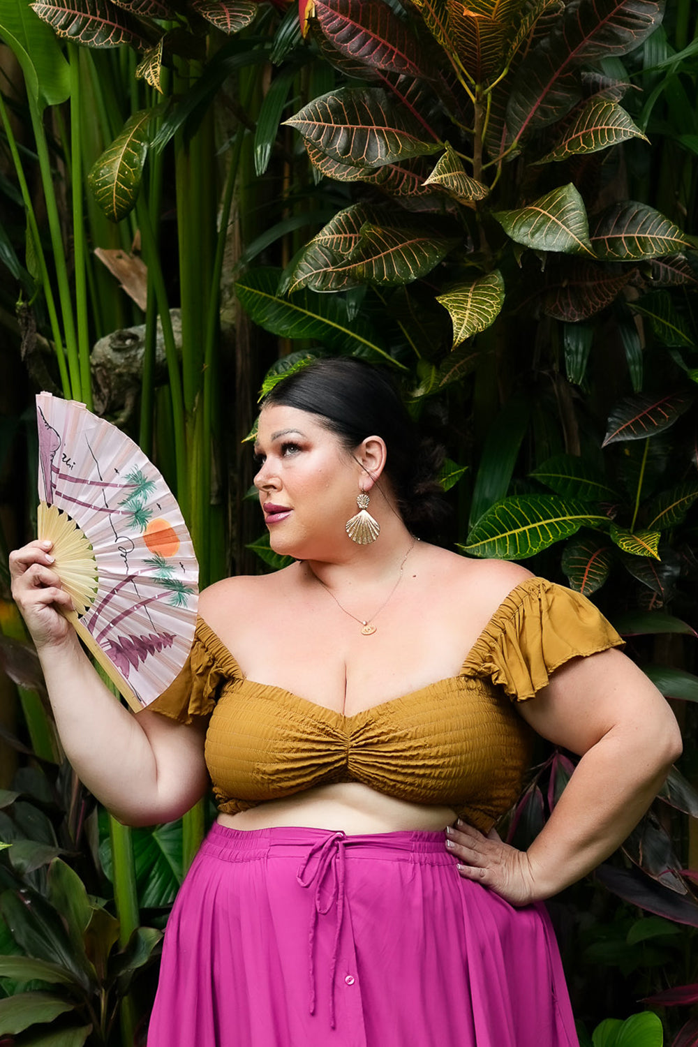 Lexi Crop Top in Mustard by Jinx the Label