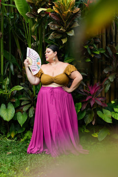 Sunny Rose Skirt in Magenta by Jinx the Label