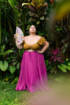 Sunny Rose Skirt in Magenta by Jinx the Label