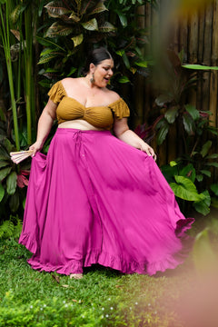 Lexi Crop Top in Mustard by Jinx the Label