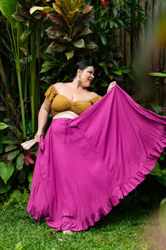 Sunny Rose Skirt in Coral Bloom by Jinx the Label