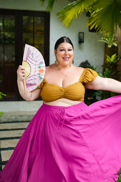 Lexi Crop Top in Mustard by Jinx the Label