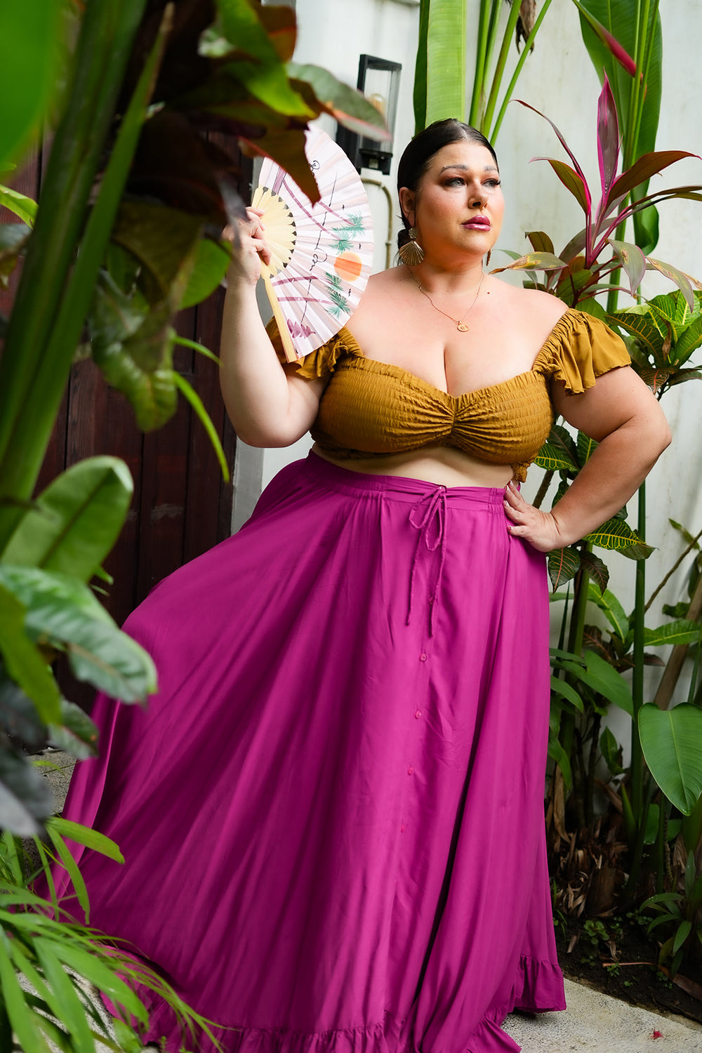 Lexi Crop Top in Mustard by Jinx the Label