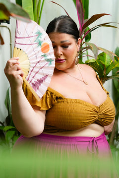 Lexi Crop Top in Mustard by Jinx the Label