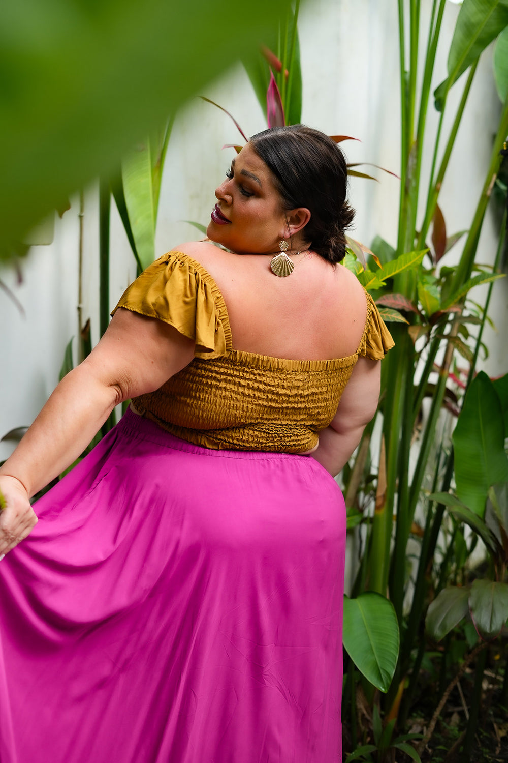 Lexi Crop Top in Mustard by Jinx the Label
