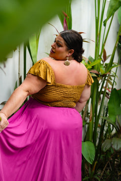 Lexi Crop Top in Mustard by Jinx the Label