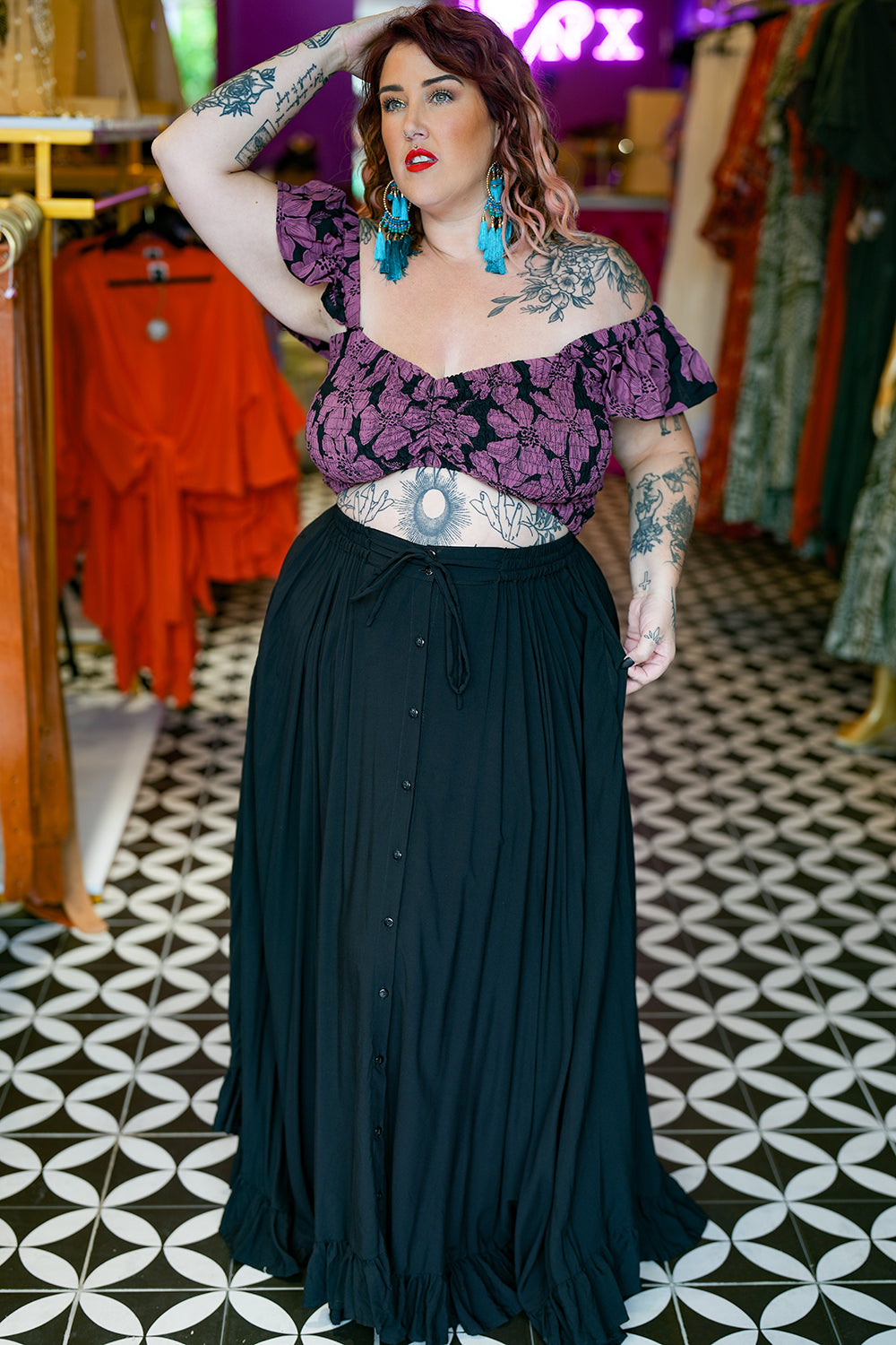 Lexi Crop Top - Plum by Jinx the Label