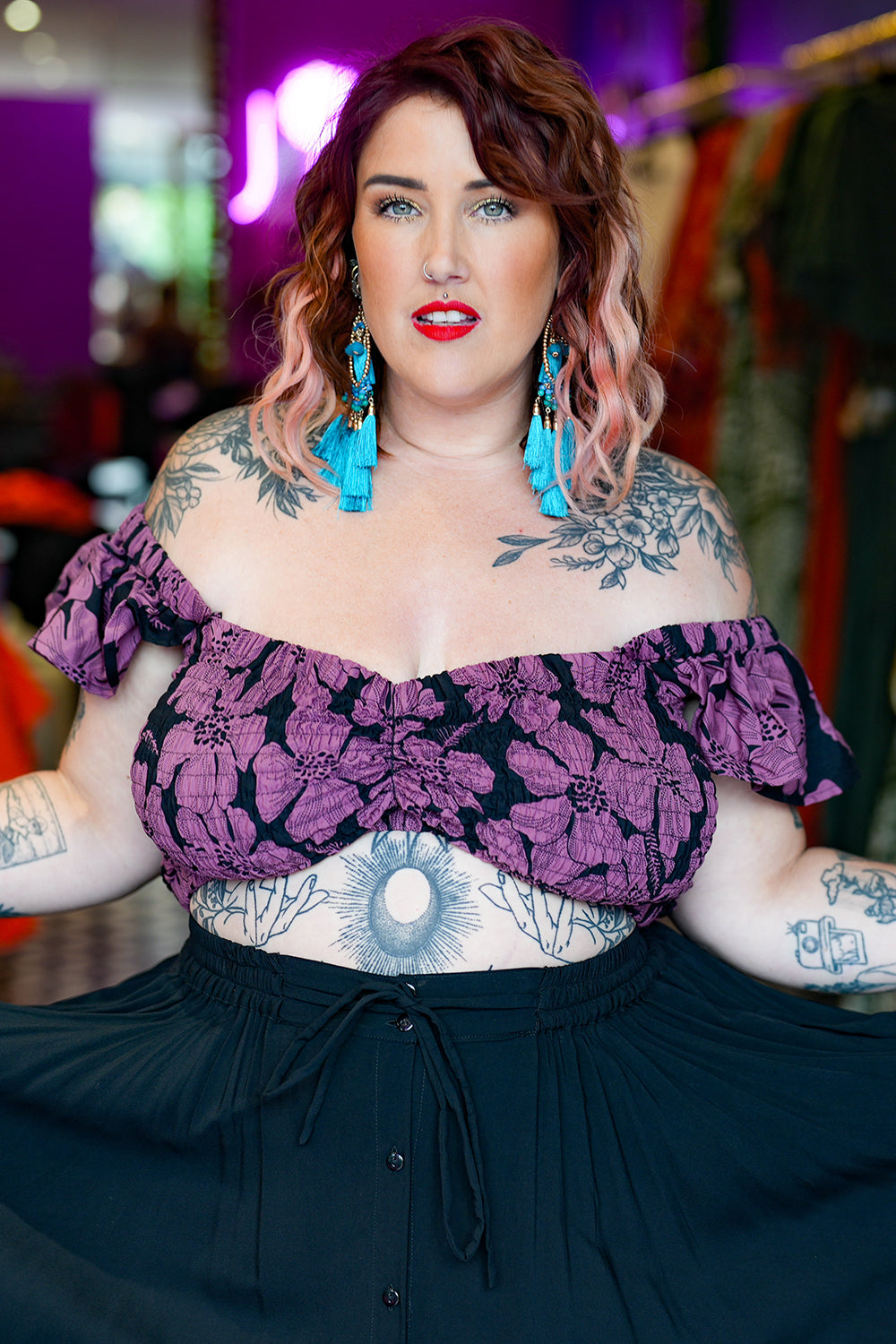 Lexi Crop Top - Plum by Jinx the Label