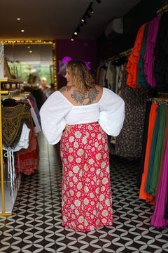 Lovina Crop Top in White by Jinx the Label