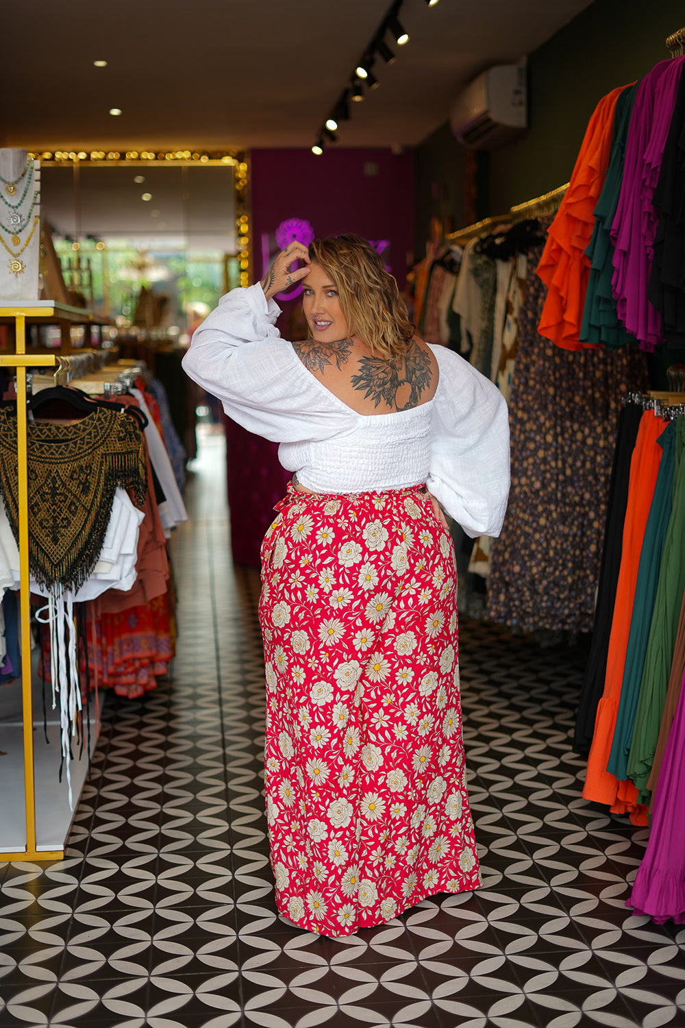 Lovina Crop Top in White by Jinx the Label