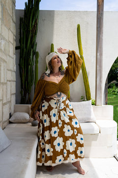 Lovina Crop Top - Wild Saffron - Almost Famous by Jinx the Label