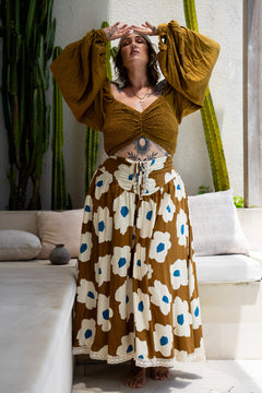 Lovina Crop Top - Wild Saffron - Almost Famous by Jinx the Label