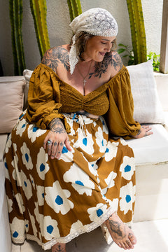 Lovina Crop Top - Wild Saffron - Almost Famous by Jinx the Label