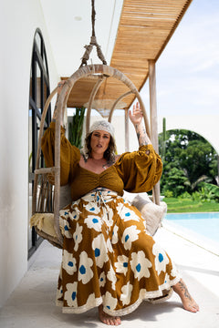 Lovina Crop Top - Wild Saffron - Almost Famous by Jinx the Label