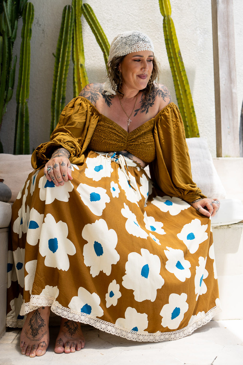 Lovina Crop Top - Wild Saffron - Almost Famous by Jinx the Label