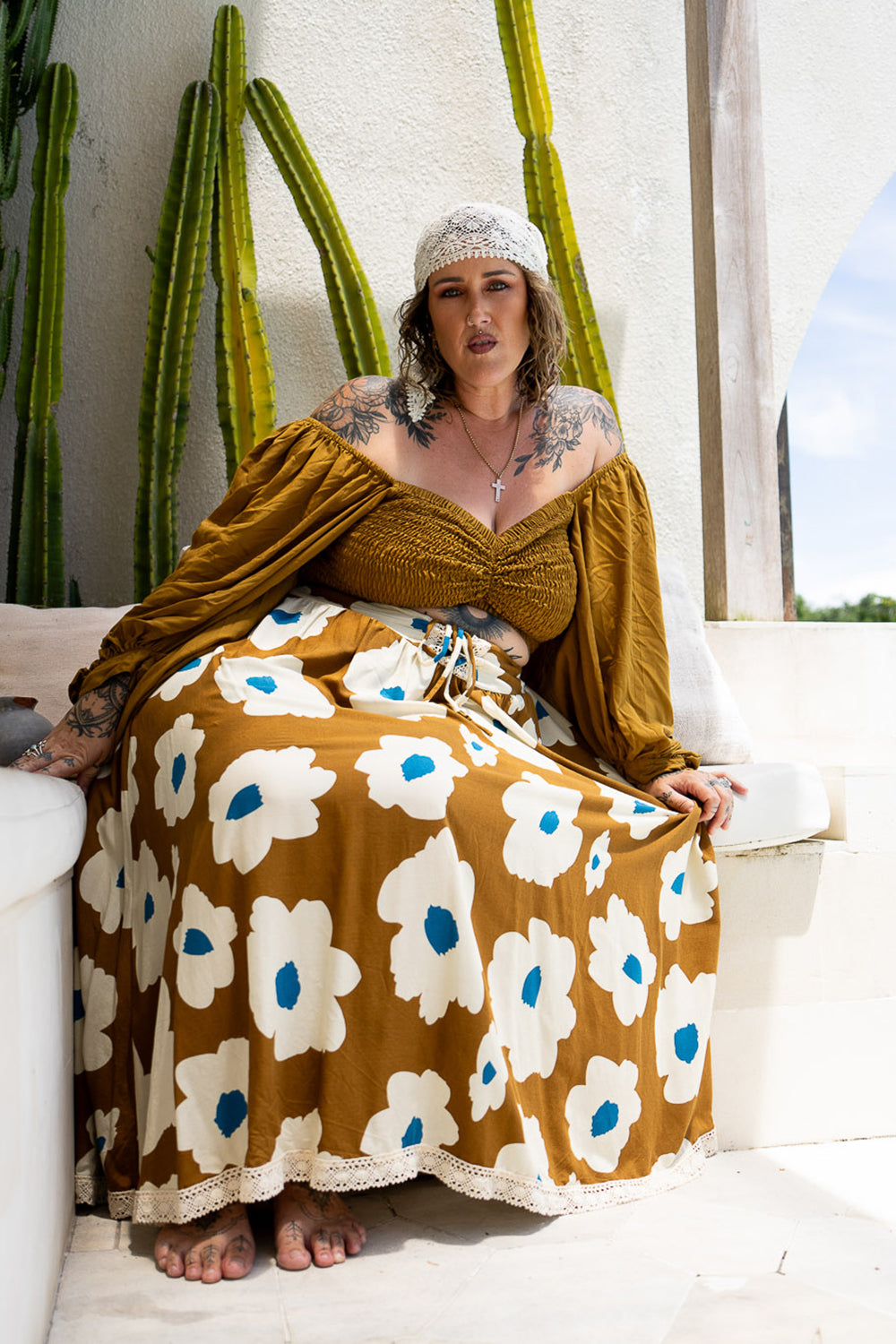 Lovina Crop Top - Wild Saffron - Almost Famous by Jinx the Label