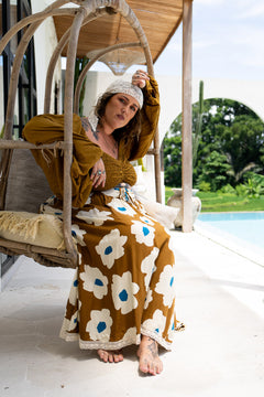 Lovina Crop Top - Wild Saffron - Almost Famous by Jinx the Label