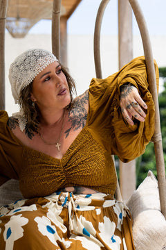 Lovina Crop Top - Wild Saffron - Almost Famous by Jinx the Label