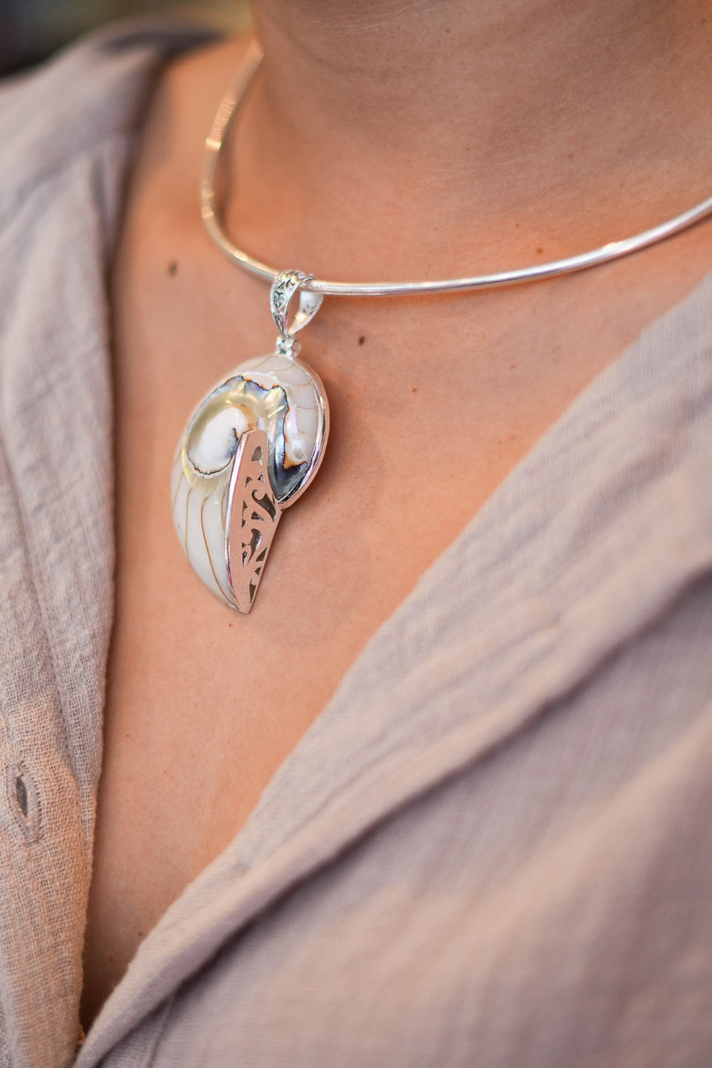 Lunar Nautilus Necklace - Sunspell by Jinx the Label