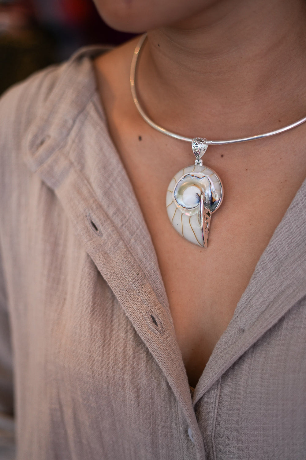 Lunar Nautilus Necklace - Sunspell by Jinx the Label