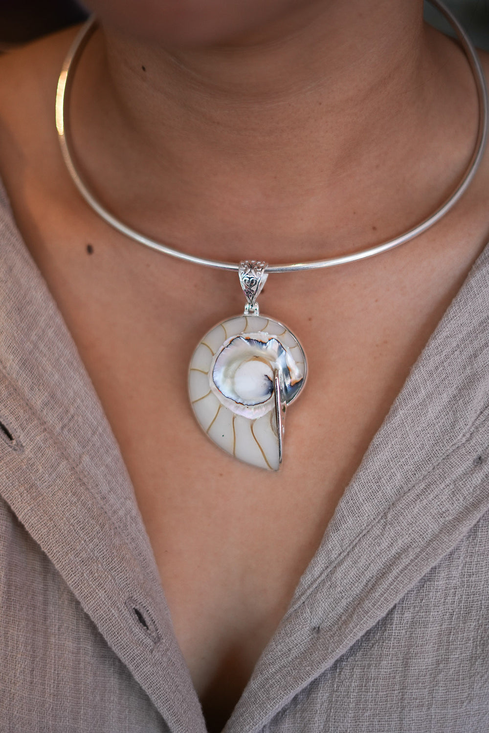 Lunar Nautilus Necklace - Sunspell by Jinx the Label