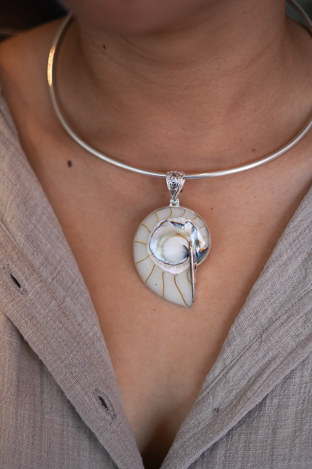 Lunar Nautilus Necklace - Sunspell by Jinx the Label