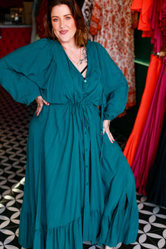 Magnolia Maxi Dress - Emerald by Jinx the Label