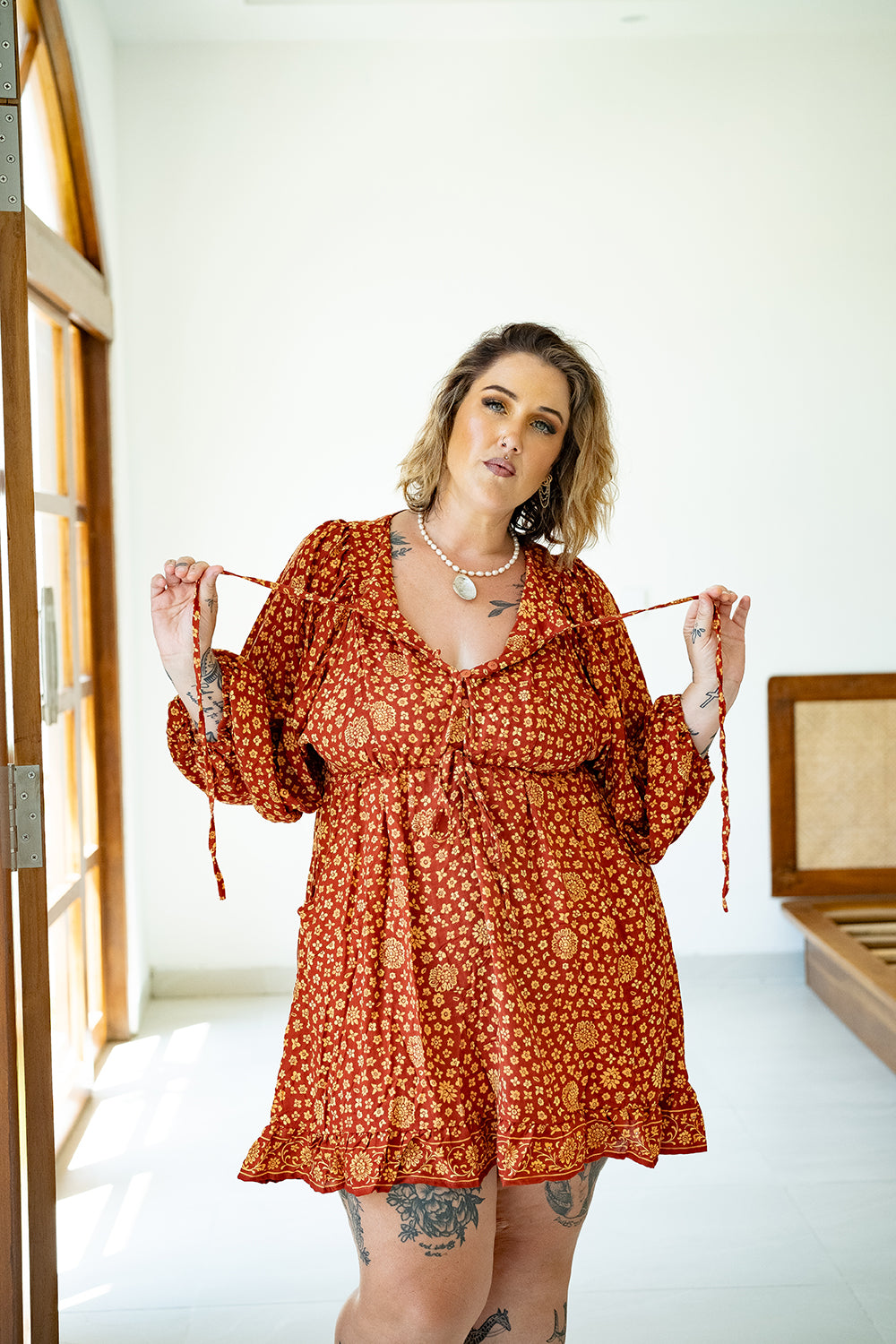 Magnolia Mini Dress in Java Dreams by Jinx the Label