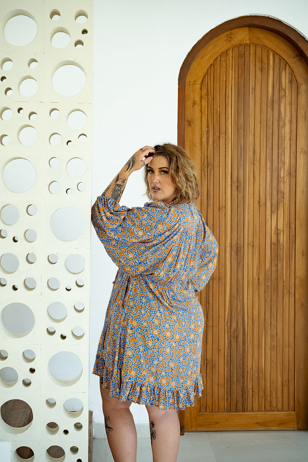 Magnolia Mini Dress in Ulu by Jinx the Label