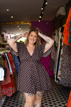 Mary Mini Dress - Polkadots - The Try On Edit by Jinx the Label
