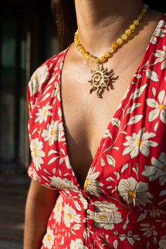 Mary Mini Dress - Wild Daisy Rouge - Sunspell by Jinx the Label