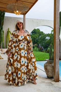 Mirano Crop Top Long Sleeves - Wildflower - Almost Famous by Jinx the Label