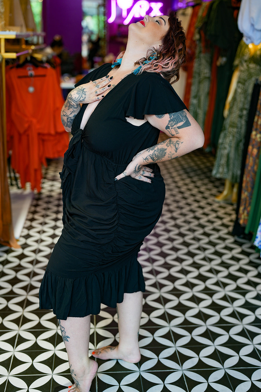 Morticia Dress - Black by Jinx the Label Morticia Dress - Black by Jinx the Label