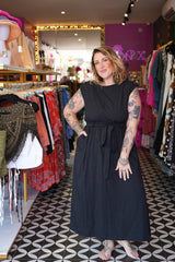 Noa Midi Dress in Black by Jinx the Label